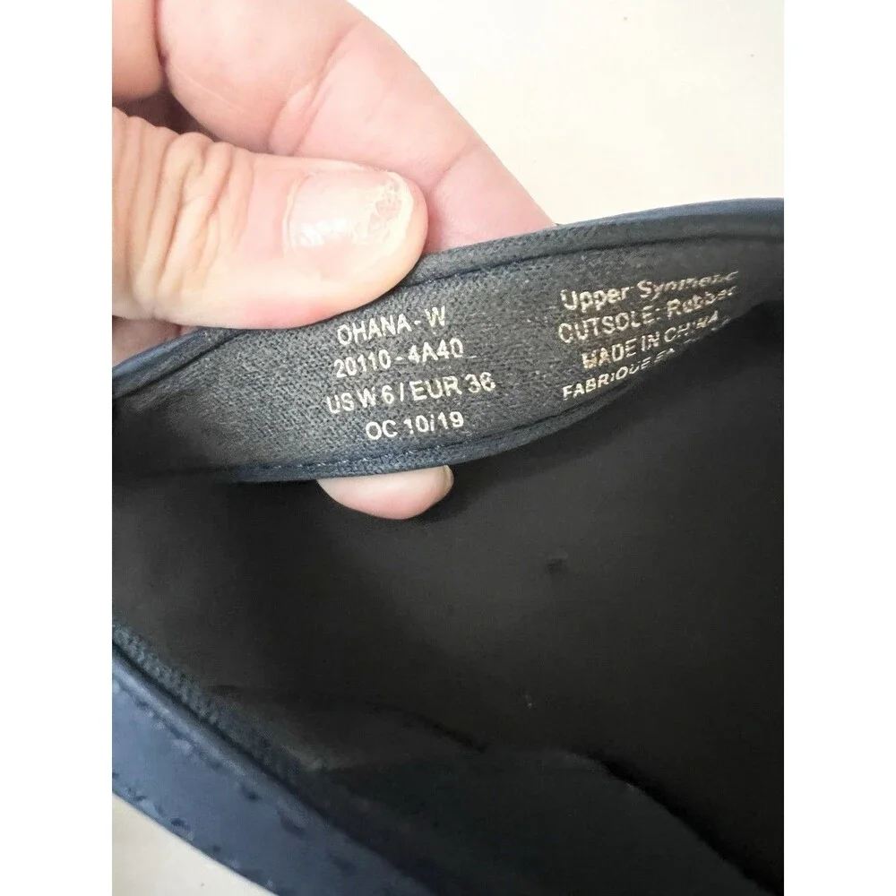OluKai Ohana Women Sandal Size 6 Casual Beach Flip Flop Blue Synthetic